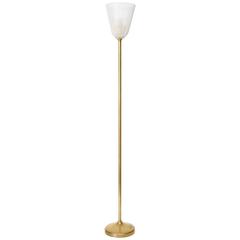 Floor Lamp with Blown Opaline Glass Cup