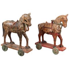 Wooden Oversized Temple Horses from India 11