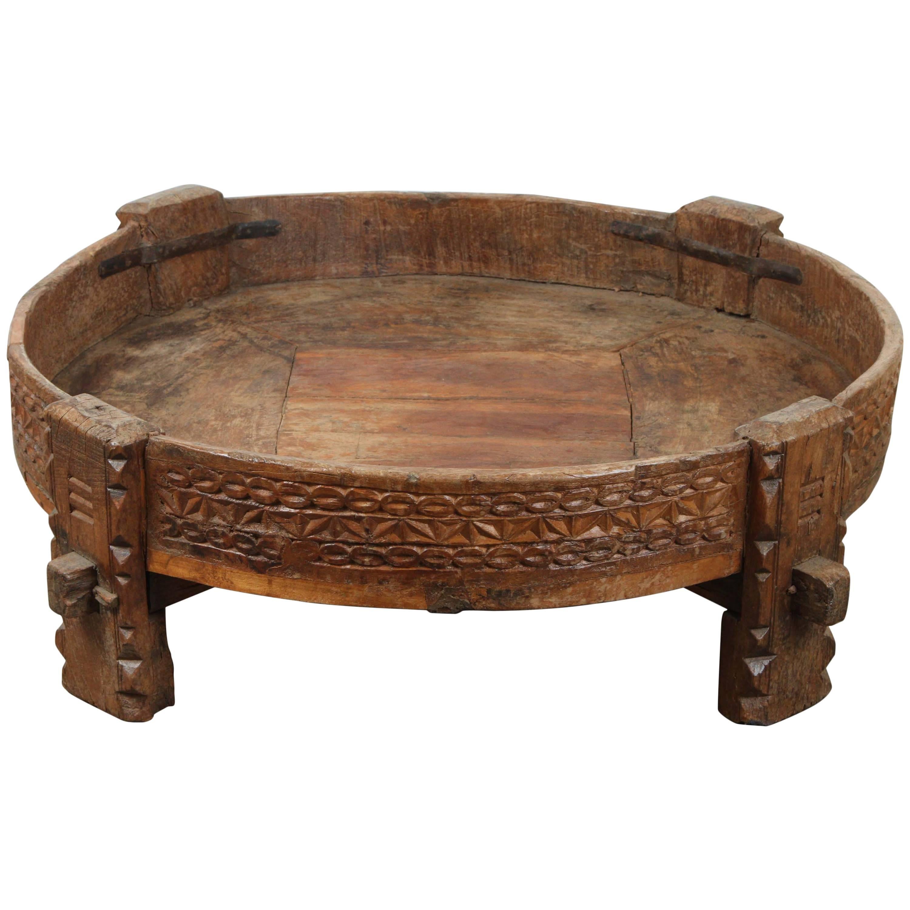 Moroccan Round Tribal Low Table