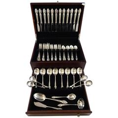 Enchanting Orchid by Westmorland Sterling Silver Flatware Service 12 Set 64 Pcs