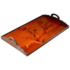 Art Nouveau Tray Signed by Emile Galle, France, 1900 10