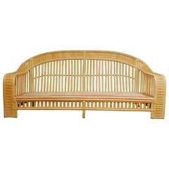 Vintage Bamboo Fan Back Sofa Attributed to Ralph Lauren