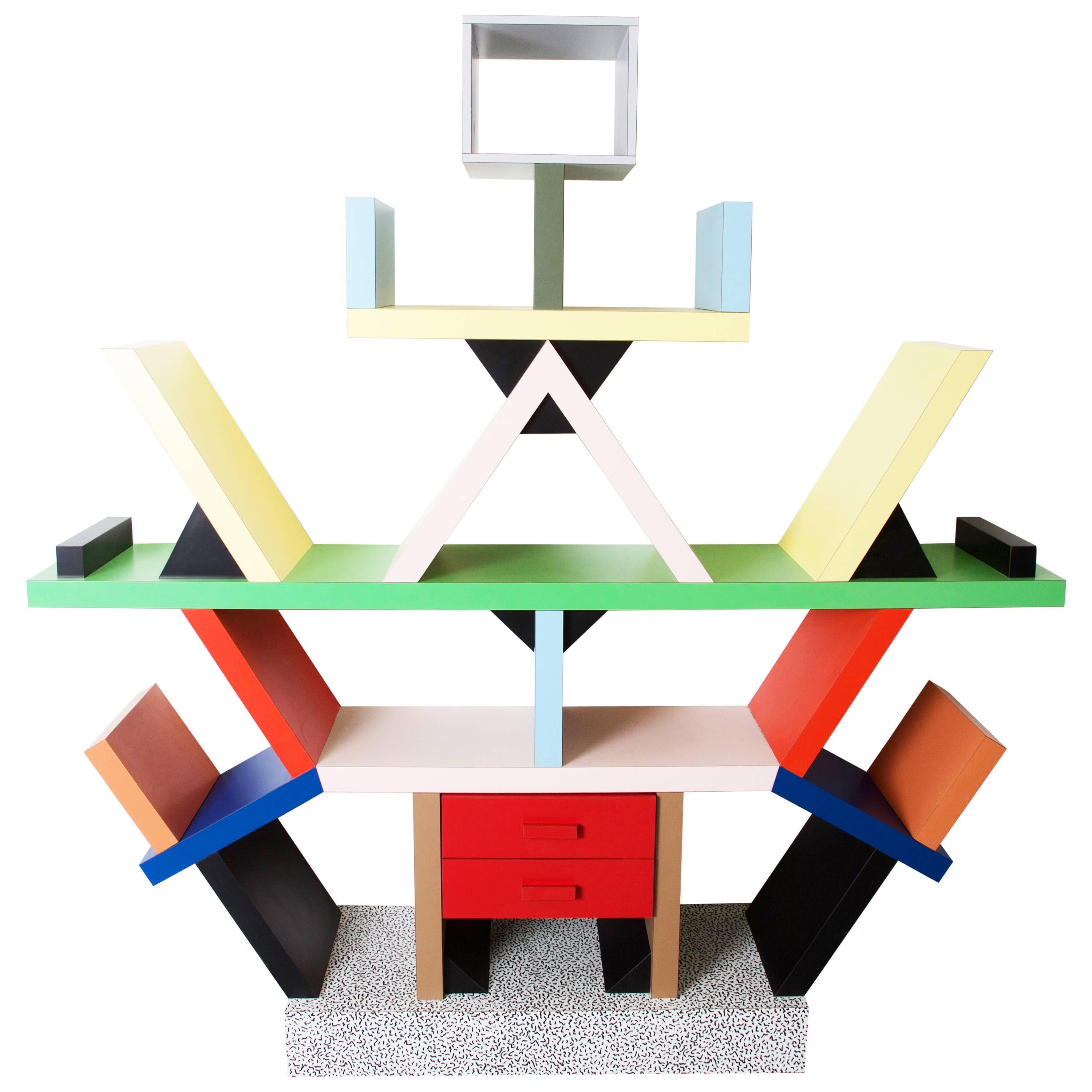 1981, Ettore Sottsass, Memphis Carlton Bookcase