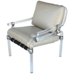 Acrylic and Leather Lounge Chair by Jeff Messerschmidt 3