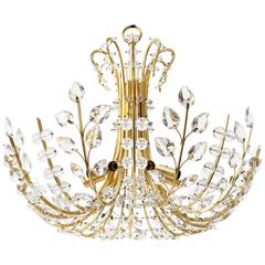 Lobmeyr Chandelier "Ambassador," Oswald Haerdtl, Brass Glass, Austria, 1955 7