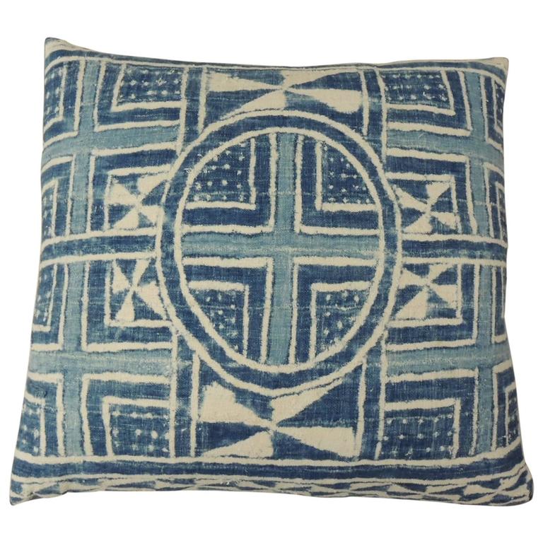 African Indigo Textile Floor Pillow at 1stdibs