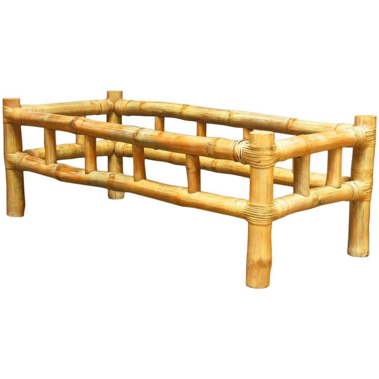 Organic Bamboo Coffee Table Attributed to Ralph Lauren
