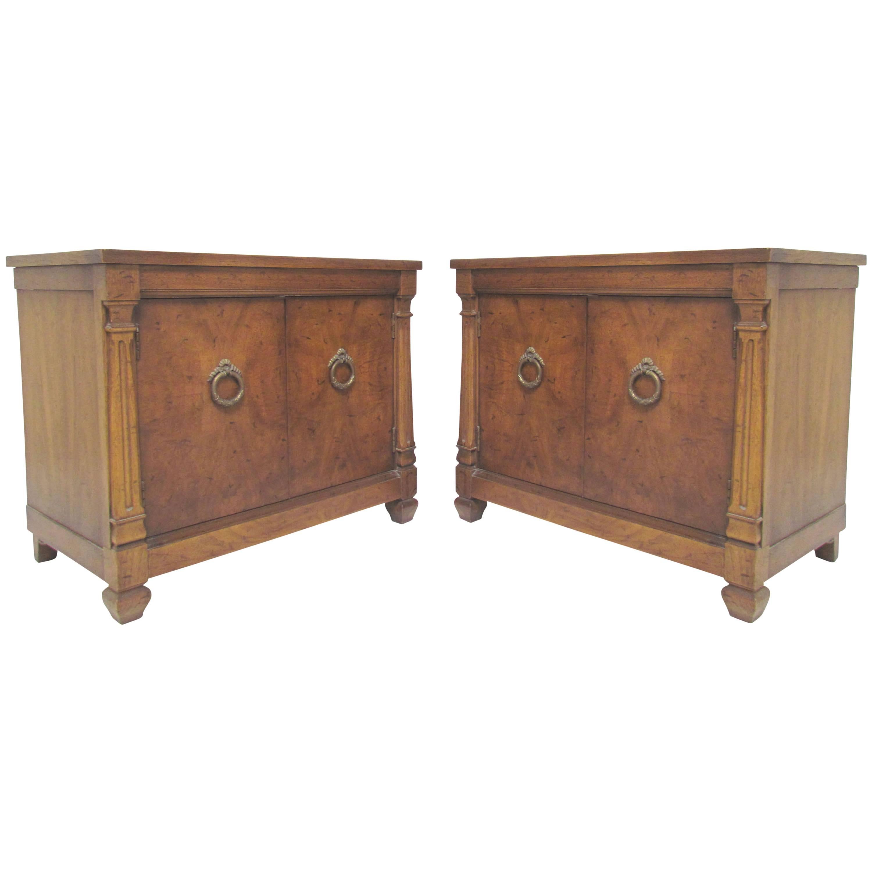 Pair of Hollywood Regency Nightstands by Heritage, circa 1960s