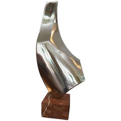 Polished Stainless Steel Sculpture by Jack Arnold