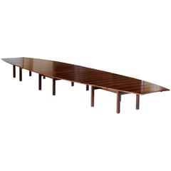 25ft / 762cm long Conference Table in Rosewood by A.J. Iversen