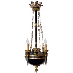 19th Century Empire Style "A I'Antique" Chandelier with Four Lights