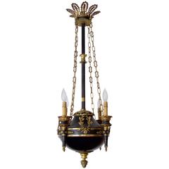 19th Century Empire Style "A I'Antique" Chandelier with Four Lights 4