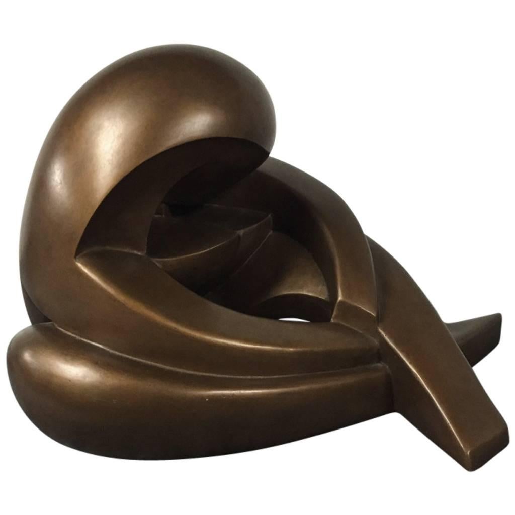 Bronze Sculpture of Seated Woman