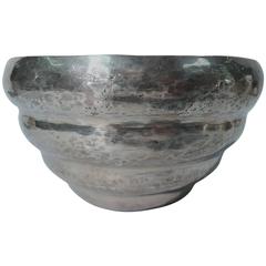 Antique South American Hand-Hammered Silver Beehive Bowl 5