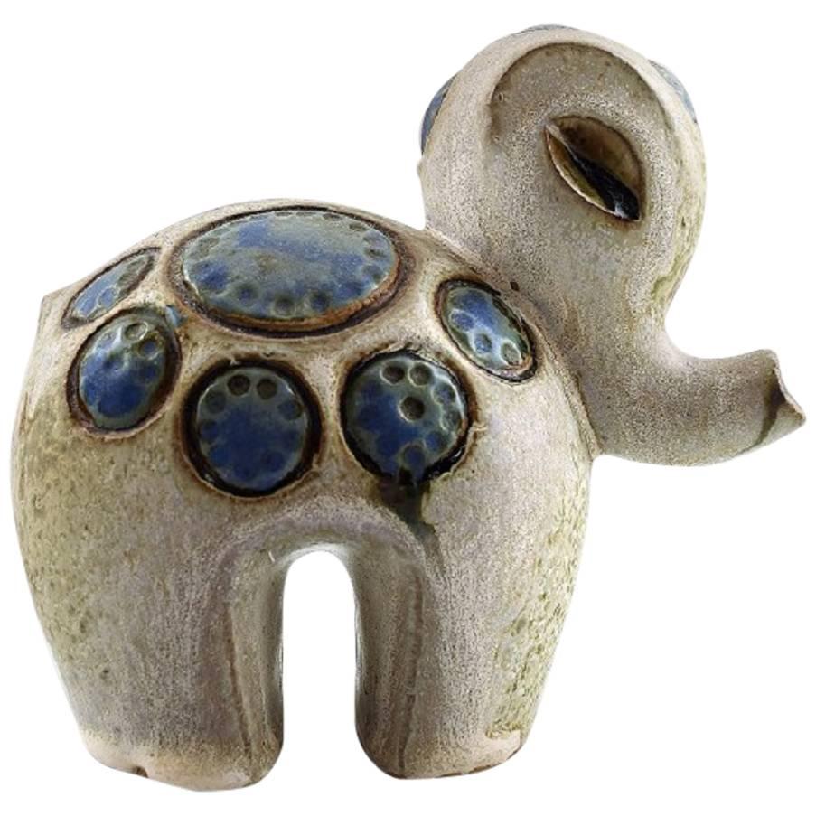 Britt-Louise Sundell for Gustavsberg Stoneware Figure, Baby Elephant