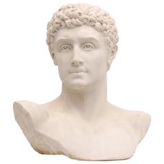 Hermes, Classical Greco Roman  Marble Bust by American Sculptor Waldo Story