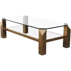 Gilded 23-karat Coffee / Cocktail Table by Belgo Chrome 5