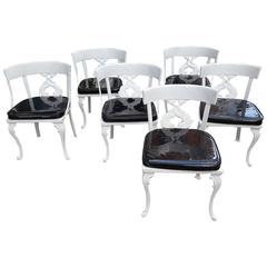 Fantastic Retro Seven-Piece Patio Set by Molla in Cast Aluminum