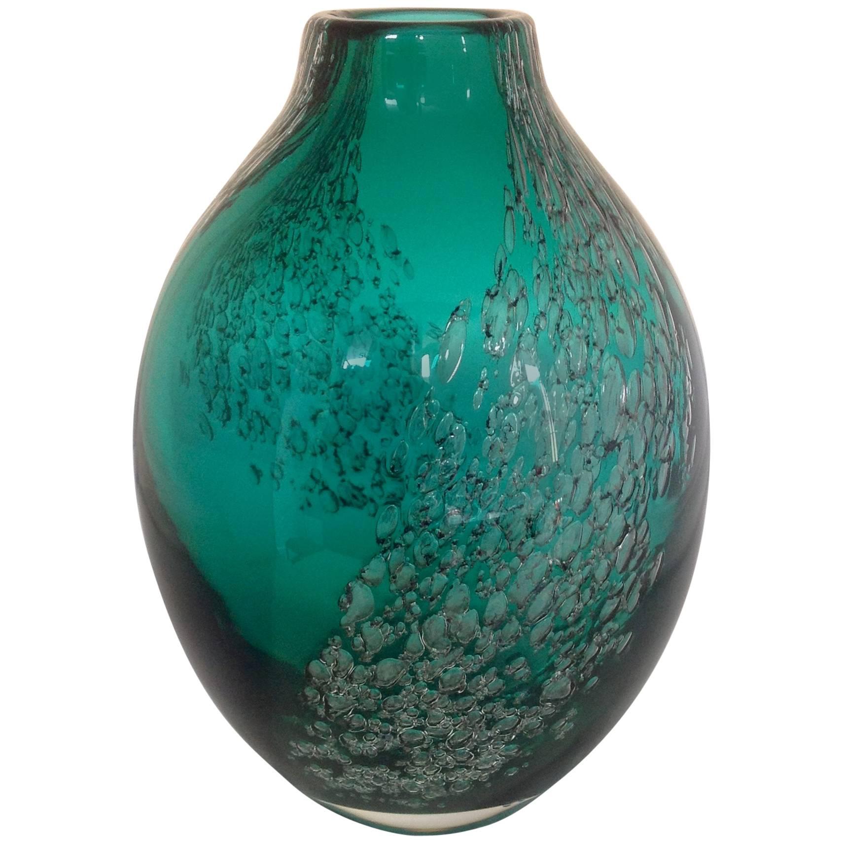 Maurice Marinot Green Vase For Sale