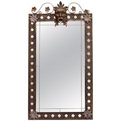 Antique Wrought Iron Mirror