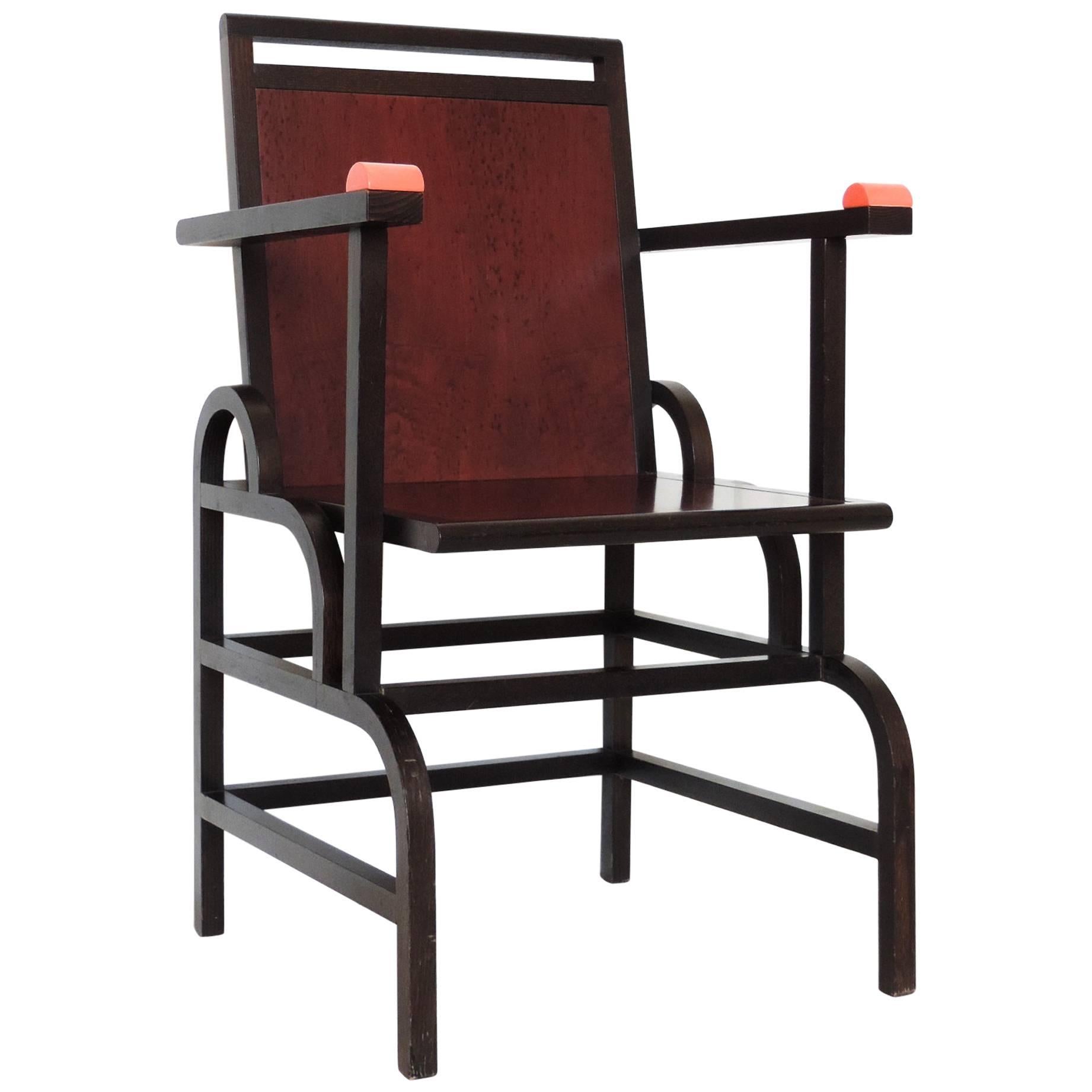 George Sowden for Memphis Milano Gloucester Chair Postmodern, Museum Provenance For Sale