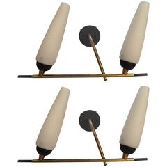 Pair of French Lunel 1960s Wall Lights 4
