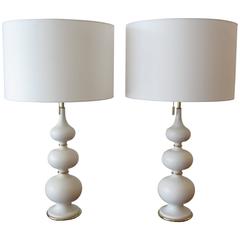 Gerald Thurston Matte Porcelain Stacked Gourd Lamps 6