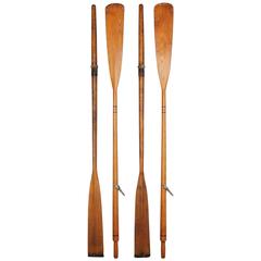 Collection of Four Vintage Wood Oars