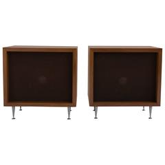 Pair of Walnut JBL Baron C38 Speakers Designed by Alvin Lustig