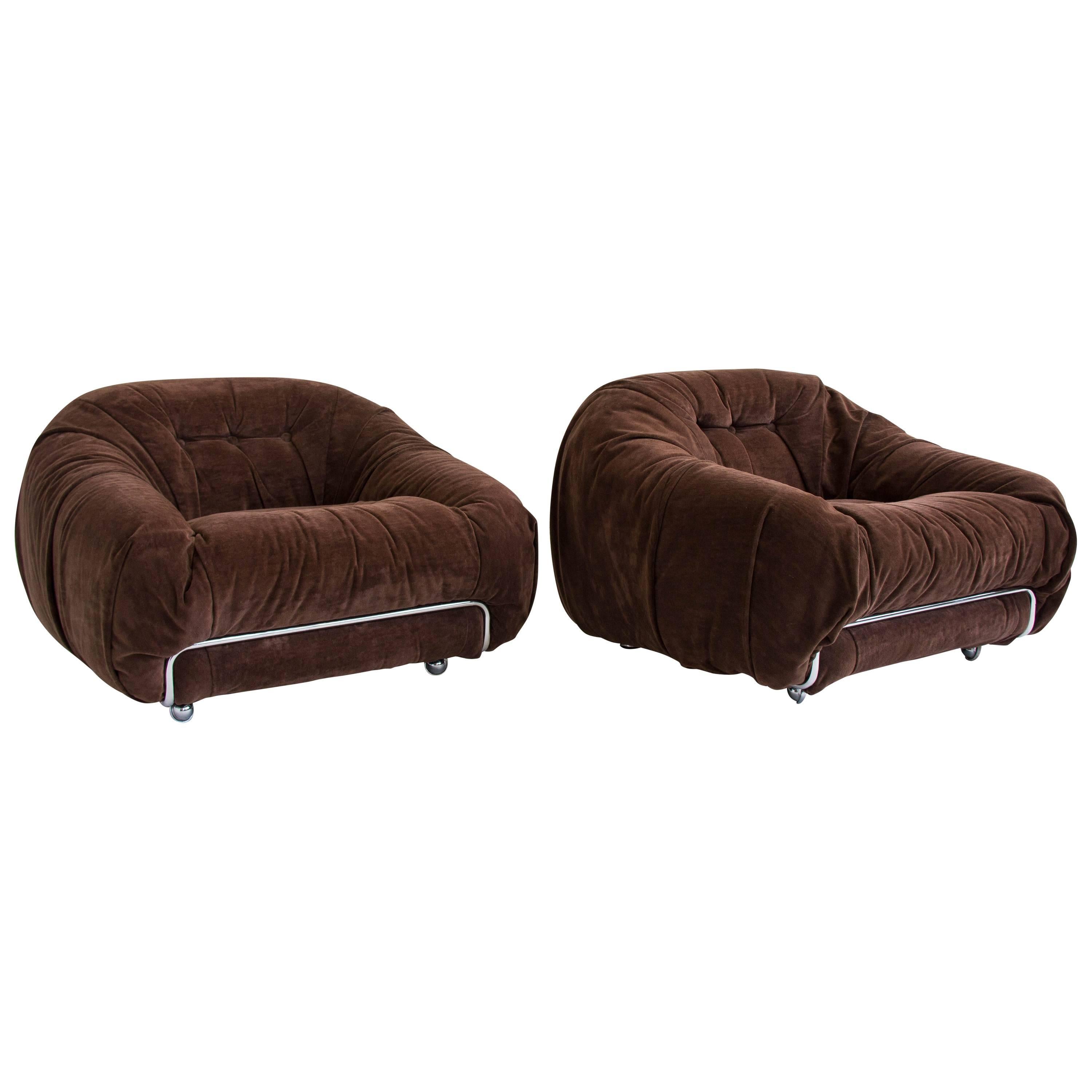 Pair of American Made Lounge Chairs by Burris