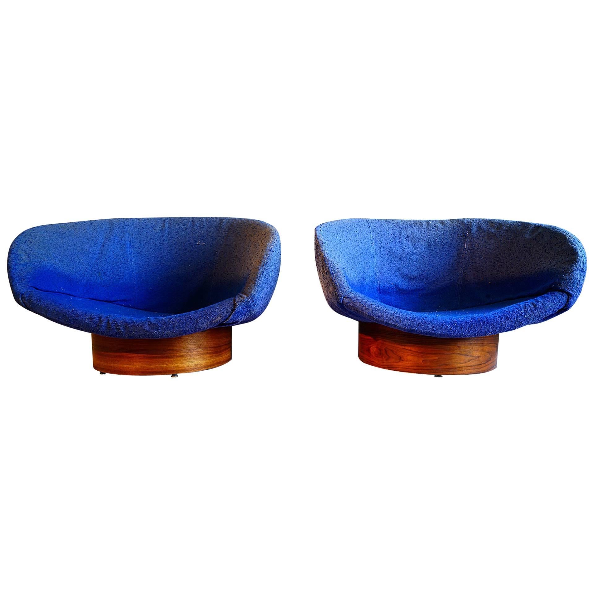 Extremely Rare Tub Chairs in the style of Adrian Pearsall circa 1960s For Sale
