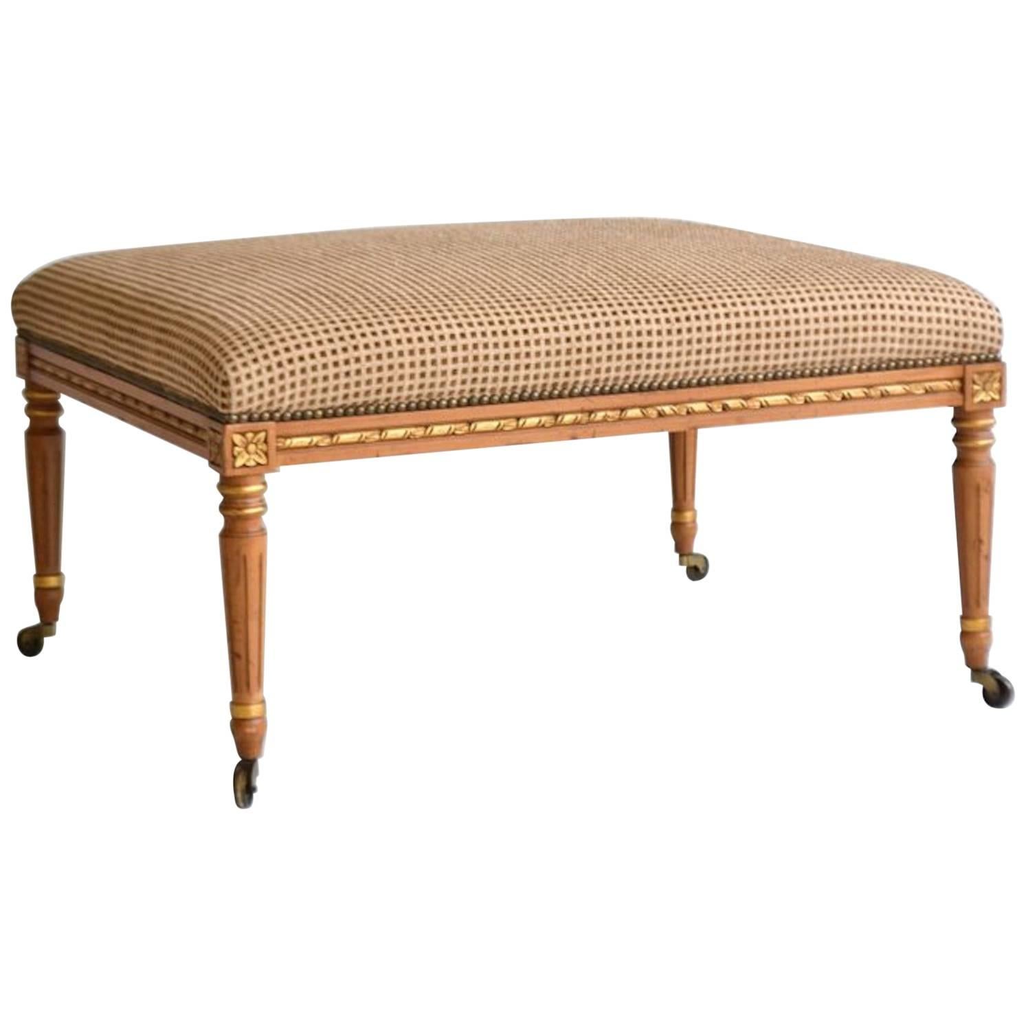 Louis XVI Style Upholstered Bench / Cocktail Table