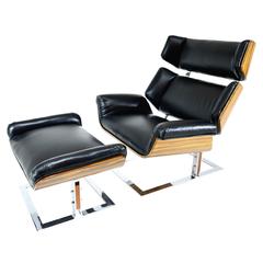 Lounge Chair and Ottoman, USA, 1970s