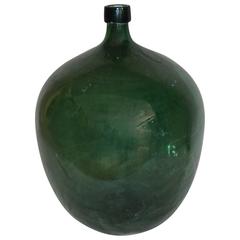 Handblown Glass Demijohn Jug/Bottle from Italy, Vintage to Store Wine