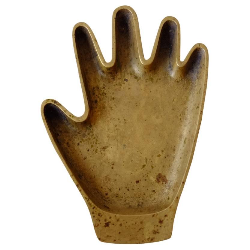 Hand Shaped Brass Tray by Hagenauer Werkstätte