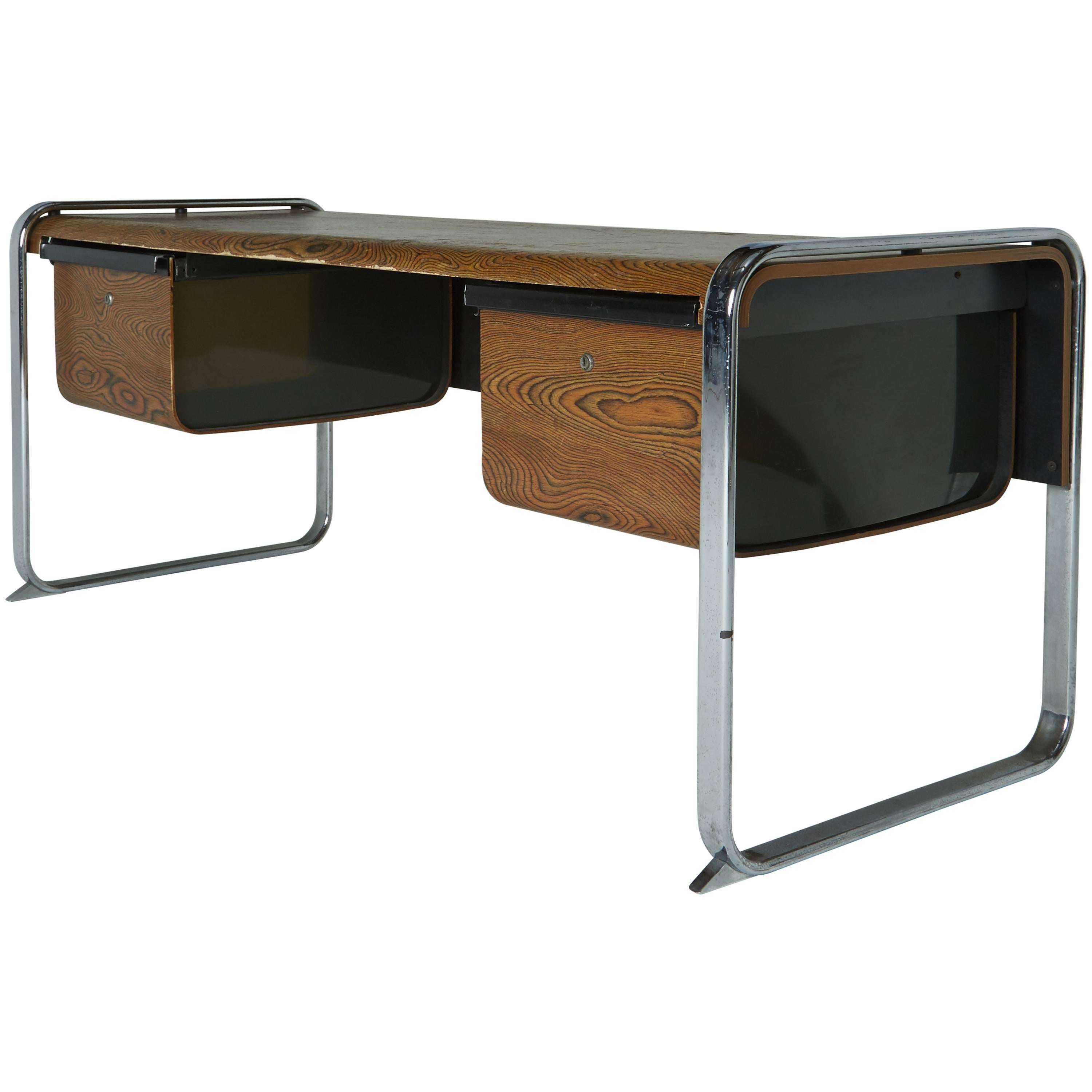 Exotic Zebrawood Desk by Peter Protzman for Herman Miller