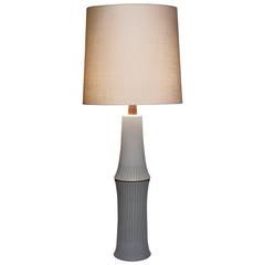 Large Gordon Martz Ceramic Gray Table Lamp for Marshall Studios