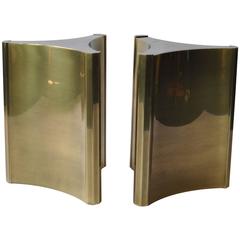 Pair of Mastercraft Brass Dining Table Pedestals 9