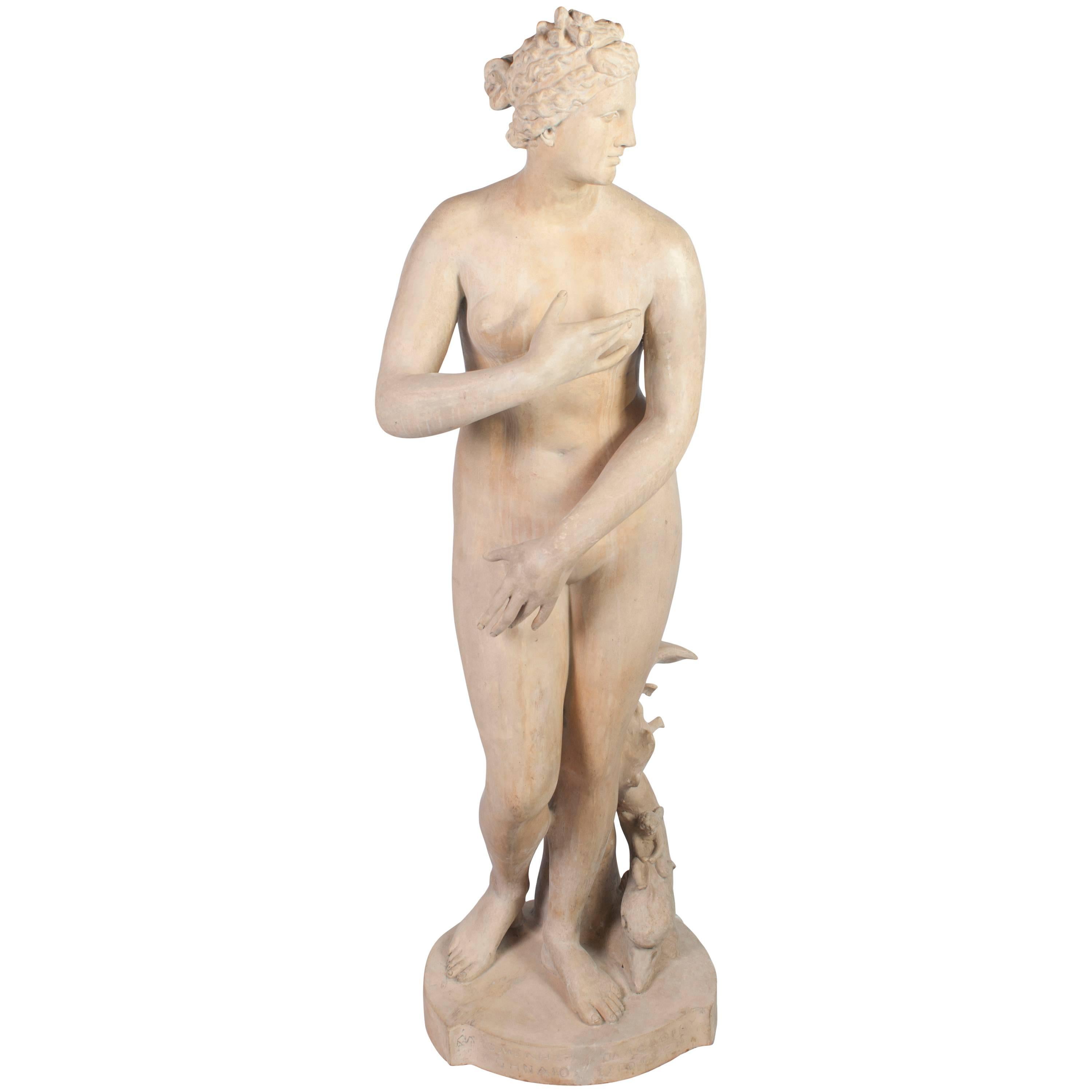 White Terra Cotta Statue of Venus