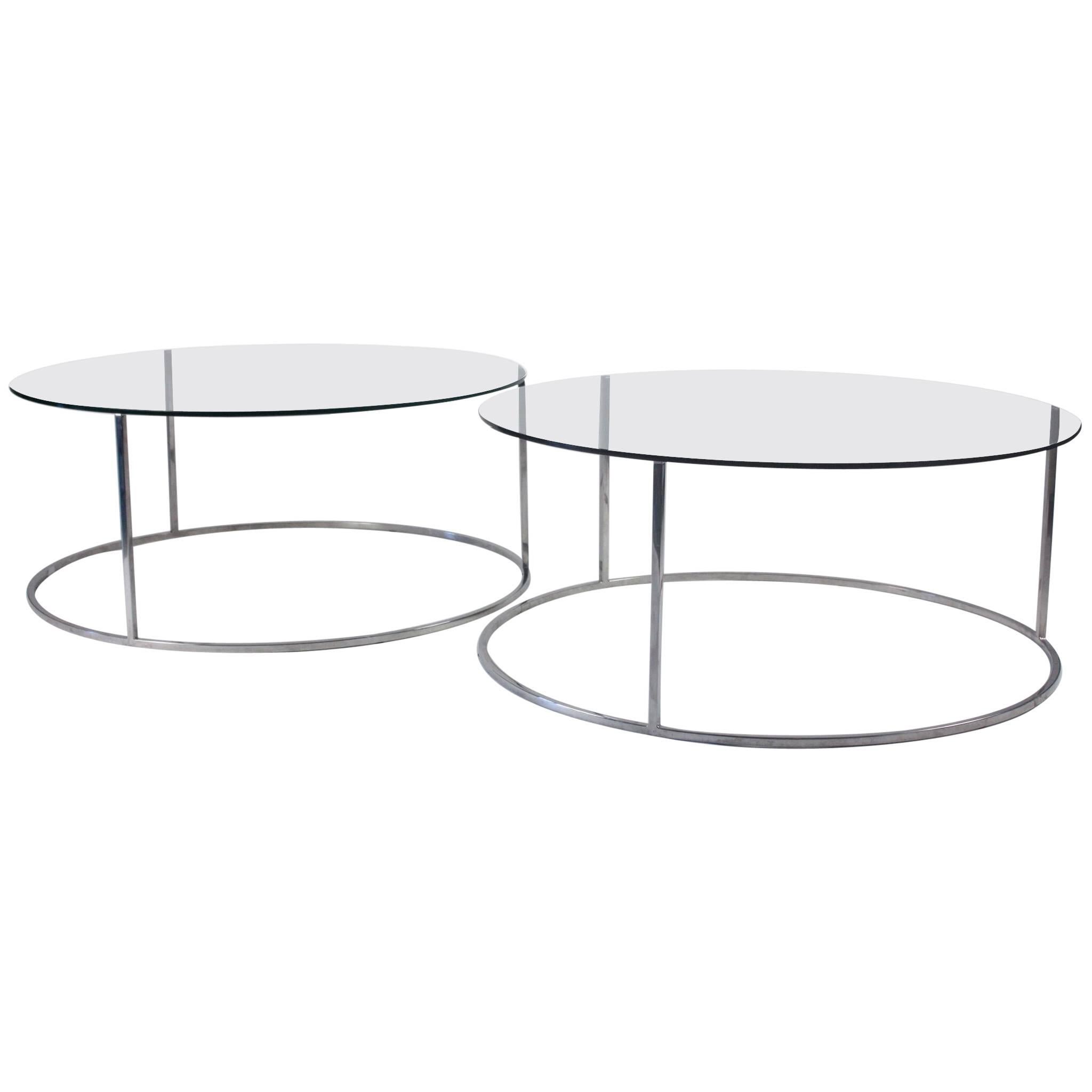 Pair of Design Institute of America Low Tables, Attributed to Milo Baughman For Sale