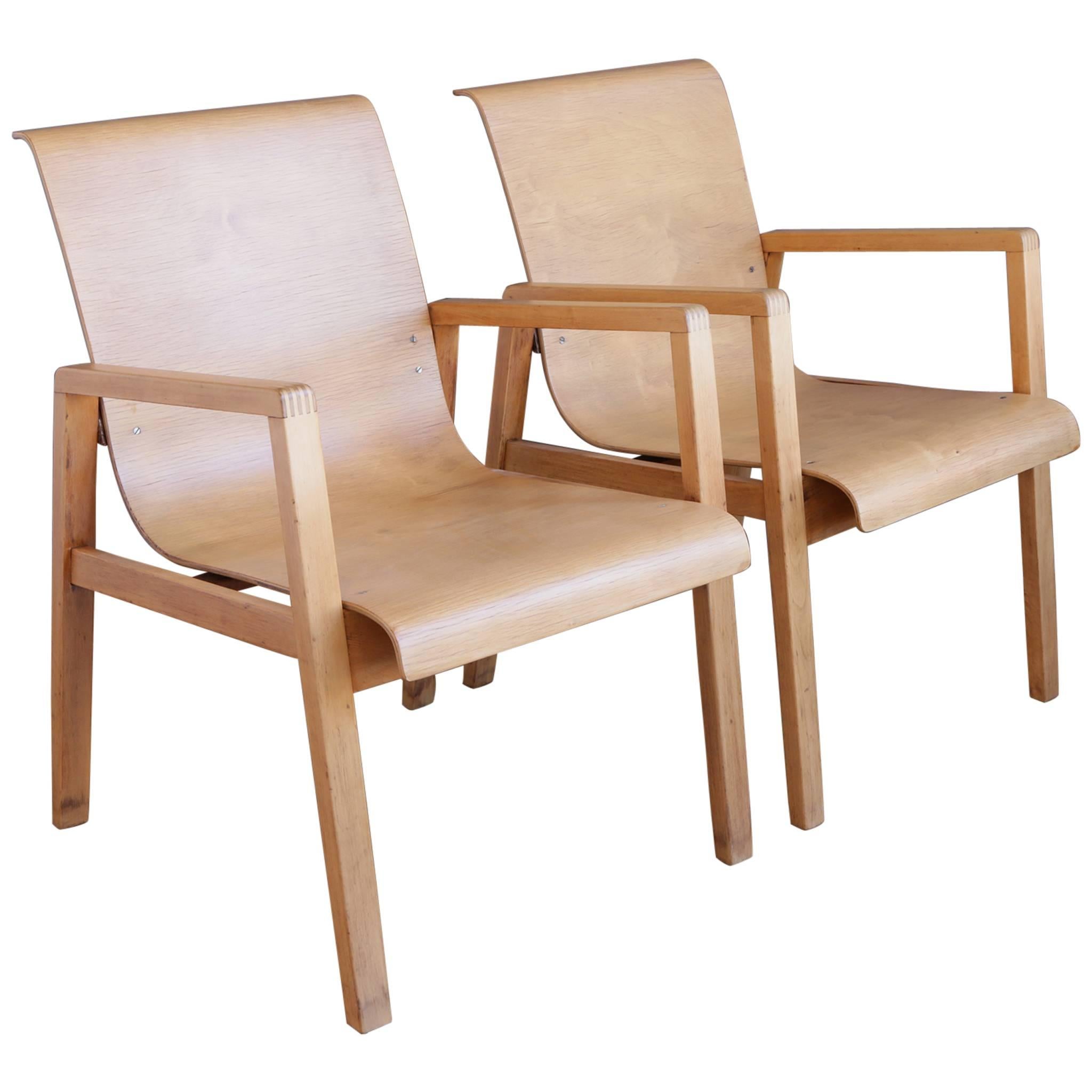 Pair of "Model 51" Armchairs by Alvar Aalto