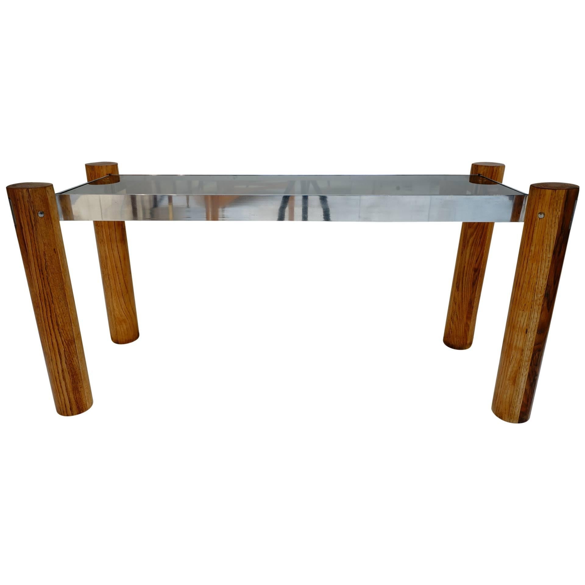 Gorgeous French Modernist Parsons Style Sofa Table For Sale