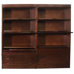 Vintage Federal Style Barrister Stacking Bookcases in Mahogany