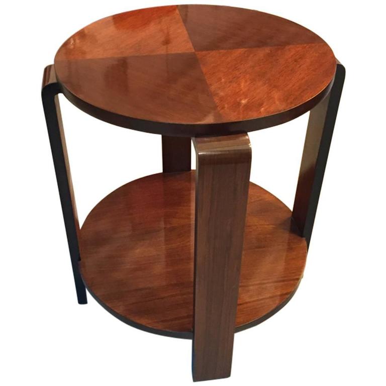 French Art Deco Round Accent Table at 1stDibs