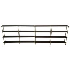 Near Pair of Diminutive Campaign Bookcases 9
