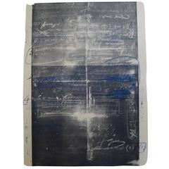 Vintage Antoni Tapies “Oeuvre Grave, ” 1974, Color Lithograph, Signed, Annotated
