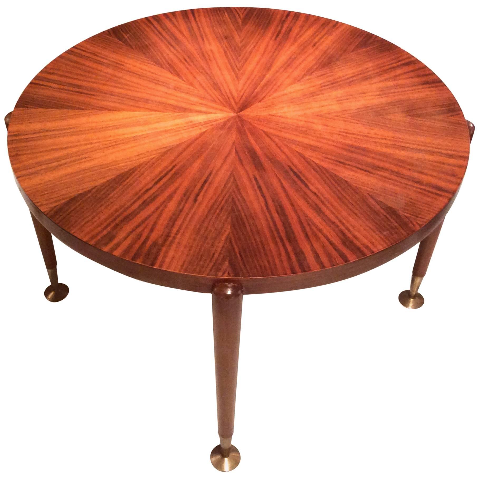 French Art Deco Wood Coffee Table, circa 1940