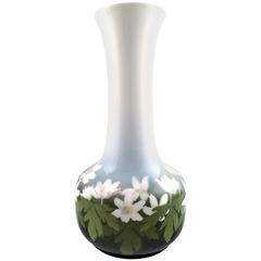 Art Nouveau Porcelain Vase, Bing & Grondahl, Decorated with Flowers, 1899-1901