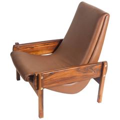 Vronka Armchair by Sergio Rodrigues in Jacaranda Wood, Brazil, Circa 1962 4