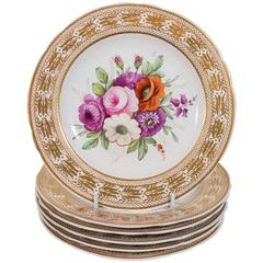 Antique Porcelain Dishes Painted Flowers